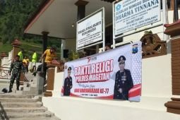 Polres Magetan gelar baksos religi bersihkan Vihara Vimalakirti