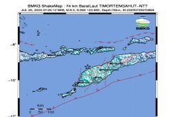Gempa bumi magnitudo6,0 terjadi di NTT