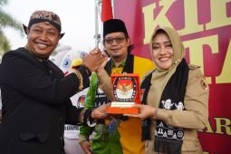 Bupati Mojokerto sambut kedatangan Kirab Pemilu 2024