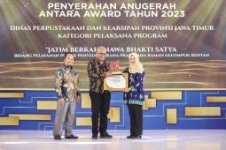 Penyedia Sarpras Ramah Kelompok Rentan, Disperpusip Jatim terima penghargaan dari ANTARA