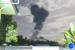 Gunung Ibu lontarkan abu vulkanik setinggi 3,5 kilometer