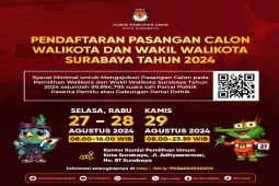 KPU Surabaya buka pendaftaran pasangan calon wali kota dan wakil wali kota