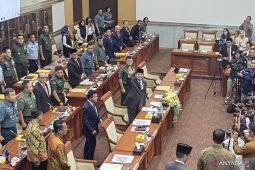 Menhan Prabowo sampaikan perpisahan dengan Komisi I DPR