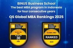 BINUS Business School peringkat terbaik nasional versi QS Global MBA Rankings 2025