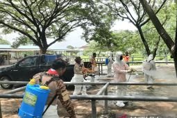 BPBD Jatim dan Pramuka kolaborasi bantu penyemprotan cegah PMK