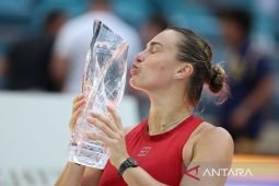 Aryna Sabalenka bersiap untuk musim lapangan tanah liat usai juara di Miami