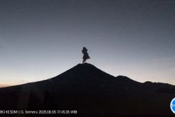 Letusan Gunung Semeru capai 800 meter di atas puncak saat erupsi