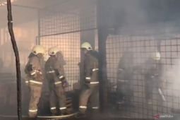 Ratusan kios di Pasar Induk Kramat Jati hangus terbakar