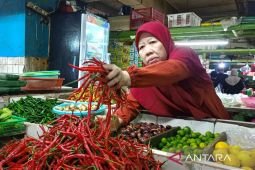 Harga pangan Senin ini, cabai rawit Rp68.836/kg dan bawang merah Rp38.246/kg