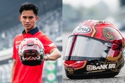 Mario Aji promosikan batik Magetan pada ajang Moto2 2026