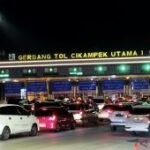 Volume kendaraan masuk ke GT Cikampek Utama memuncak pada H-3 Lebaran