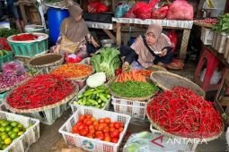 Harga pangan Sabtu ini, cabai rawit Rp59.850/kg dan telur ayam Rp28.950/kg