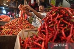 Harga pangan Jumat ini, cabai rawit Rp46.200/kg dan telur ayam Rp28.200/kg