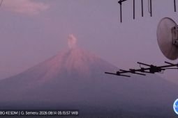 Semeru erupsi 8 kali dalam 6 jam letusan capai 1,2 km