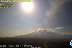 Semeru alami erupsi lagi Rabu malam, disertai suara dentuman