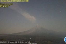 Semeru erupsi 6 kali selama tiga jam dengan letusan hingga 900 meter