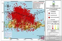 Gempa susulan magnitudo 7,7 Flores capai 13.863 kali