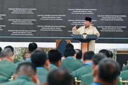 Prabowo sampaikan taklimat kepada 800 perwira tinggi TNI/Polri